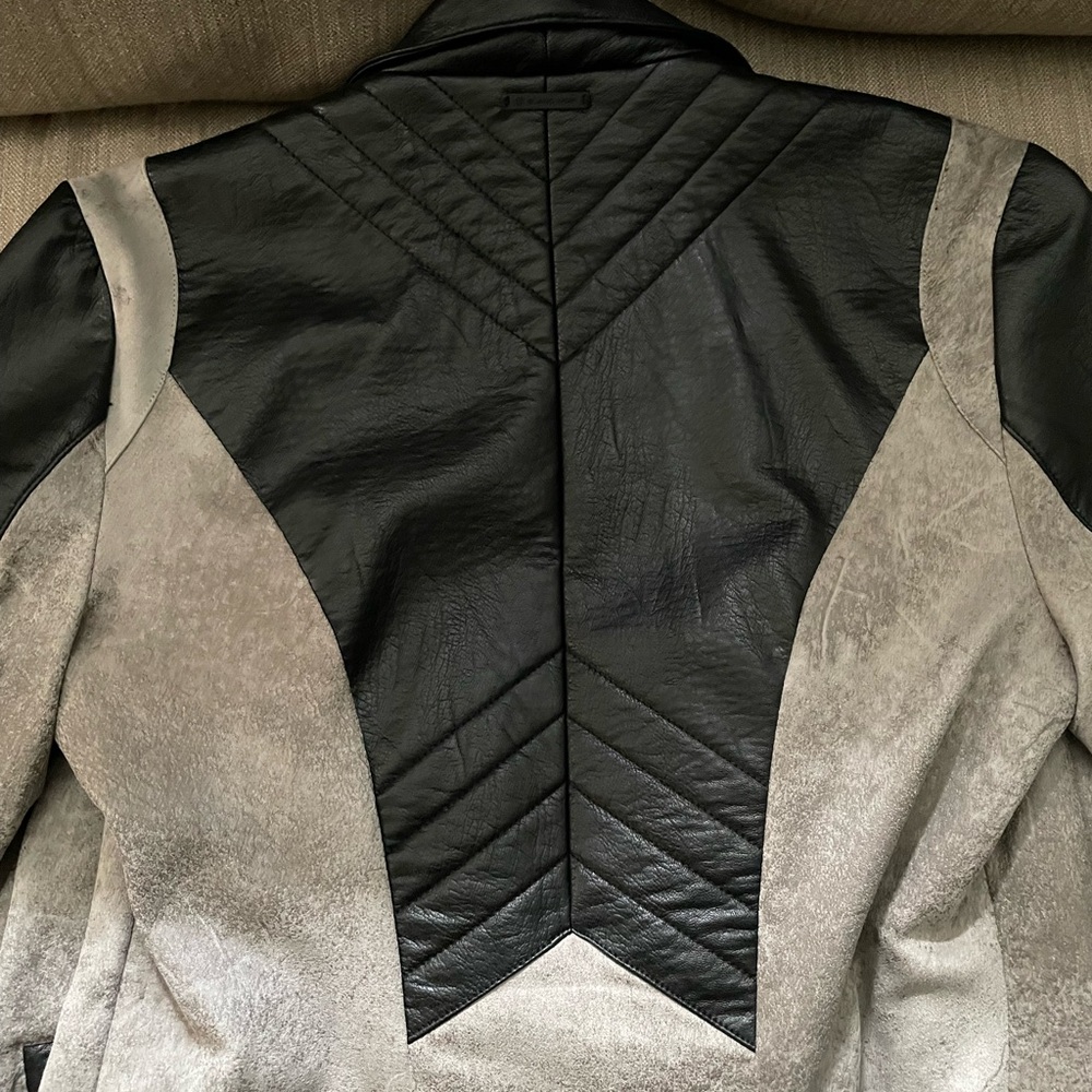 Blanc Noir size M drape front jacket NWT
